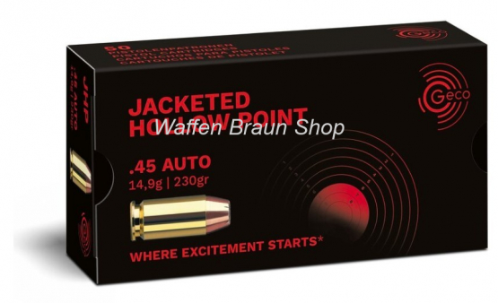GECO PATR .45 ACP 230grs.  Hohlspitz 50 STK 