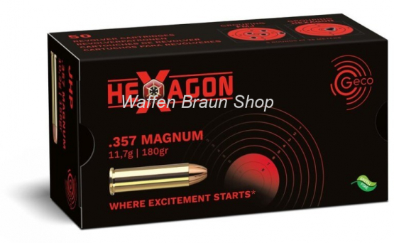 GECO PATR .357 MAG HEXAGON 180 grain 50 STK 