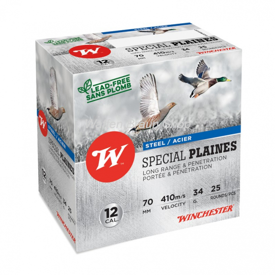 Winchester STEEL,HP,SPECIAL PLAINES,12-70,16mm,34g,P5,25 Stück 