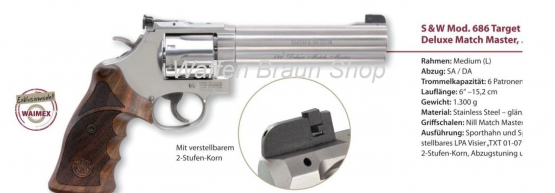 Smith & Wesson 686 Deluxe Match Master.357 Mag 